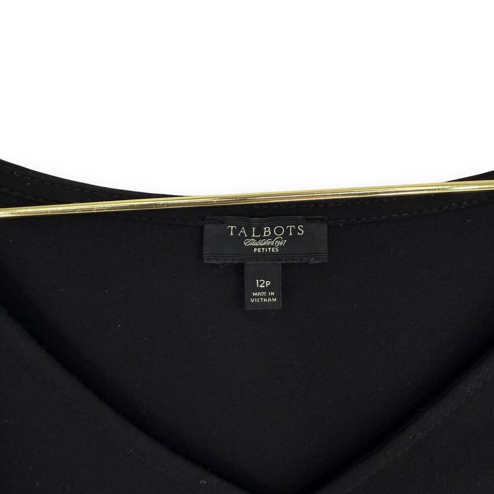 Talbots Basic Black Sleeveless Stretch Jersey A L… - image 2